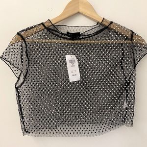 Sheer sequin top from Honey boutique